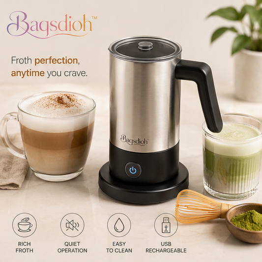 Baqsdioh™ Modern Electric Milk Frother for Coffee Bar & Matcha Drinks